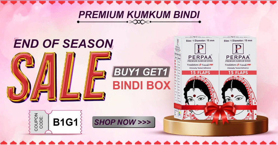 Bindi box with 15 flaps in red, dark maroon, light maroon, black, and multi-color; organic, non-toxic, premium quality for weddings, traditions, and daily wear.