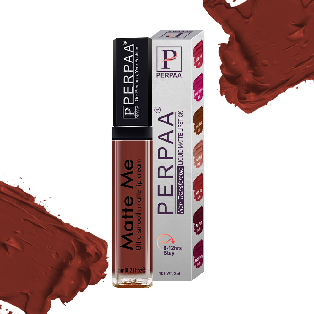 PERPAA® Matte Me Ultimate Long Lasting Liquid Lipstick Bright Matte color 5ml