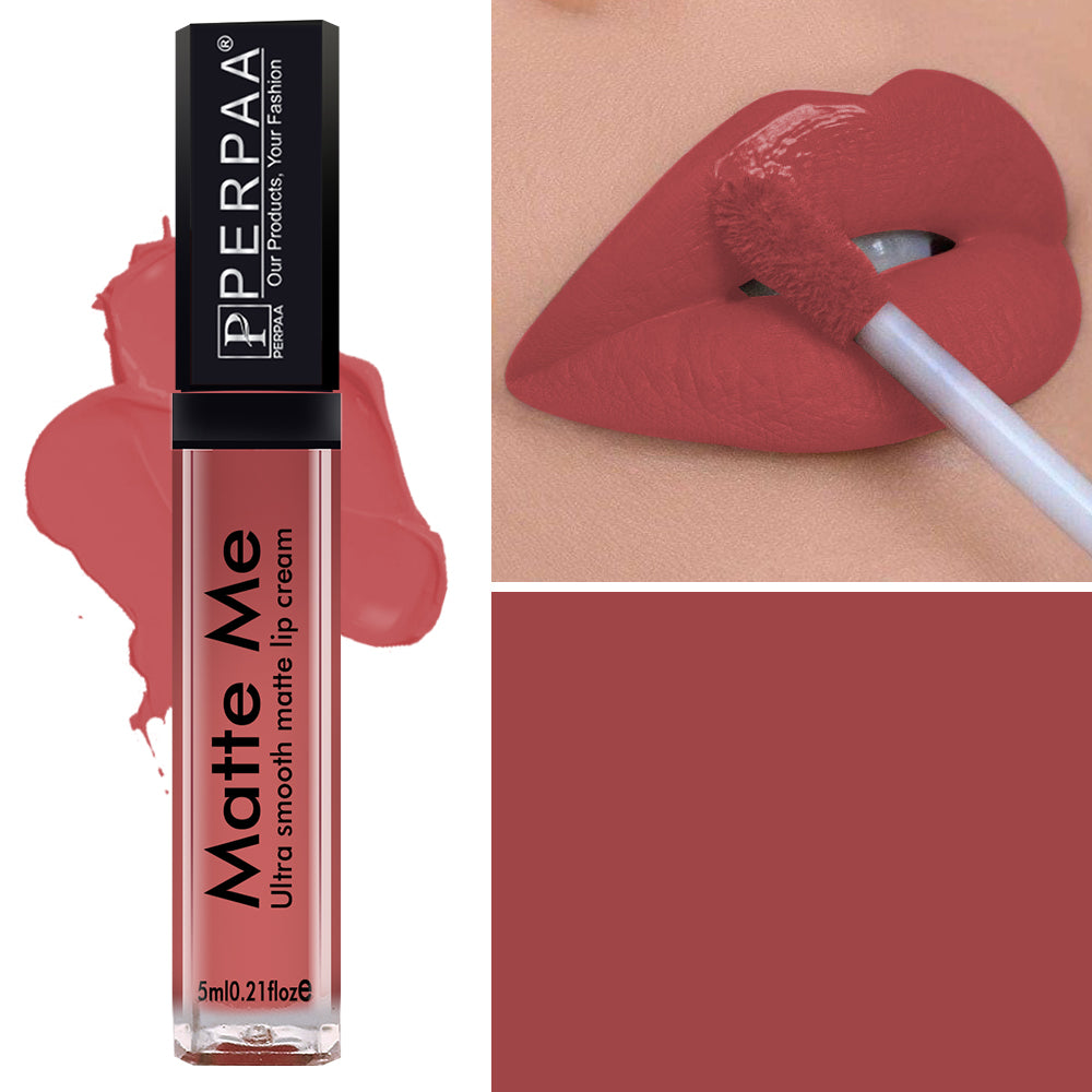 PERPAA® Matte Me Ultimate Combo of 2 Shades Long Lasting Liquid Lipstick Bright Matte color Smudge proof & Waterproof Formula 5ml Each