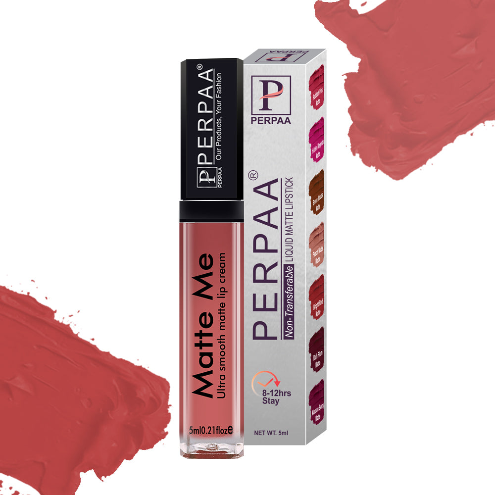 PERPAA® Matte Me Ultimate Long Lasting Liquid Lipstick Bright Matte color 5ml