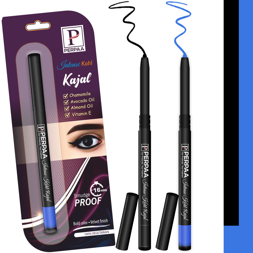 PERPAA Kajal Pack of 2 - Dual Color Long-Lasting Eye Kajal Combo