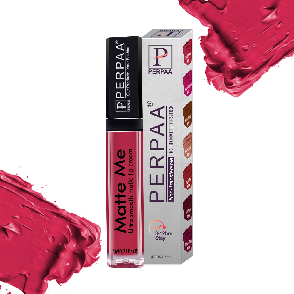 PERPAA® Matte Me Ultimate Long Lasting Liquid Lipstick Bright Matte color 5ml