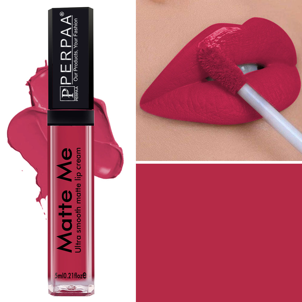 PERPAA® Matte Me Ultimate Long Lasting Liquid Lipstick Bright Matte color Smudge proof & Waterproof Formula 5ml