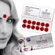 PERPAA Premium Velvet Sticker Kumkum Bindi Box of 15 Flaps - Pottu for Women, Ladies, Girls Pack of 2 (Size 1, Diameter 15mm, Light Maroon)