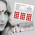 PERPAA Premium Velvet Sticker Kumkum Bindi Box of 15 Flaps - Pottu for Women, Ladies, Girls (Size3, Diameter 10mm, Light Maroon)