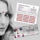 PERPAA Premium Velvet Sticker Kumkum Bindi Box of 15 Flaps - Pottu for Women, Ladies, Girls (Size6, Diameter 5mm, Light Maroon)