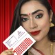 PERPAA Premium Velvet Sticker Kumkum Bindi Box of 15 Flaps - Pottu for Women,Ladies, Girls (Size 5, Diameter 6mm, Red)