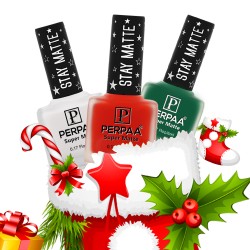 PERPAA Super Matte nail polish Quick Dry Christmas combo | Nail art kit for women 7 ml each combo pack of 3 (Red, Green, White)