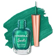 PERPAA® Eyeconic Liquid Eyeliner, Absolute Shine ,Metallic Shimmery Glitter Intense Pigment Waterproof, Smudge Proof, Long Lasting, Eye Makeup for 16hrs Stay 7 ml, Shimmery Green