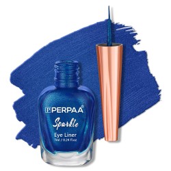 PERPAA® Eyeconic Liquid Eyeliner, Absolute Shine ,Metallic Shimmery Glitter Intense Pigment Waterproof, Smudge Proof, Long Lasting, Eye Makeup for 16hrs Stay 7 ml,Royal Blue