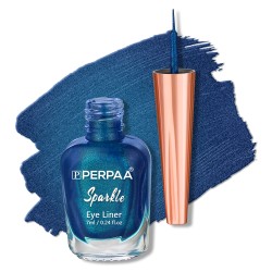 PERPAA® Eyeconic Liquid Eyeliner, Absolute Shine ,Metallic Shimmery Glitter Intense Pigment Waterproof, Smudge Proof, Long Lasting, Eye Makeup for 16hrs Stay 7 ml, Turquoise Blue
