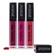 PERPAA® One Stroke Matte Me Liquid Lipstick Pack of 3 (5 ml Each) Reddish Pink ,Maroon Berry ,Hidden Magenta
