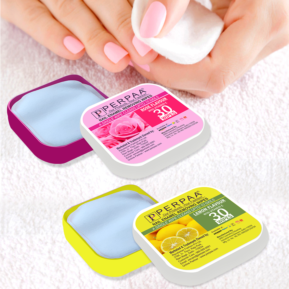 Nail Paint Remover Tissue Round Fruit Flavor Nail Polish Remover Wipes