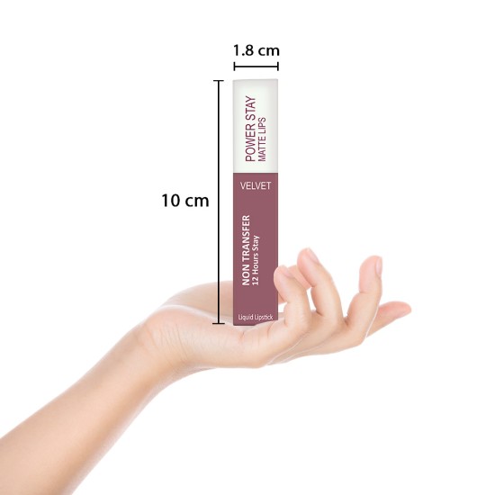 PERPAA® Power Stay Liquid Matte Lipstick - Waterproof (upto 12 hrs Stay) Timeless Mauve
