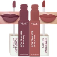PERPAA® Power Stay Liquid Matte Lipstick - Waterproof Combo of 2 (Upto12 Hrs Stay) Timeless Mauve , Visionary Nude