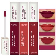 PERPAA® Power Stay Liquid Matte Lipstick - Waterproof Combo of 3 (Upto12 Hrs Stay) Cherry Red , Flirty Red, Apple Red