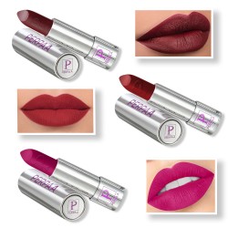 PERPAA® Push, Pop & Play Matte Lipstick, Long Lasting, Moisturizing Lip Color Enrich with Vitamin E - Non-Drying, Creamy Matte Bullet Lipstick (Pack of 3, Matte Maroon, Matte Magenta, Bridal Maroon)