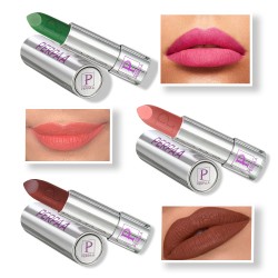 PERPAA® Push, Pop & Play Matte Lipstick, Long Lasting, Moisturizing Lip Color Enrich with Vitamin E - Non-Drying, Creamy Matte Bullet Lipstick (Pack of 3, Matte Nude, Matte Brown, Natrual Pink)