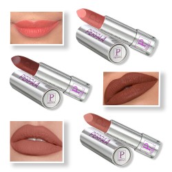 PERPAA® Push, Pop & Play , Long Lasting, Moisturizing Matte Lipstick Lip Color Enrich with Vitamin E - Non-Drying, Creamy Matte Bullet Lipstick (Pack of 3, Matte Nude, Matte Brown, Innocent Nude)