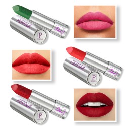 PERPAA® Push, Pop & Play , Long Lasting, Moisturizing Matte Lipstick Lip Color Enrich with Vitamin E - Non-Drying, Creamy Matte Bullet Lipstick (Pack of 3, Matte Orange, Matte Red, Natrual Pink)