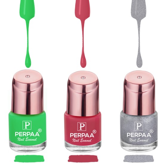 PERPAA® Super Stay Quick-Drying, Long-Lasting Gel Based Nail Care Combo Set of 3 (7.5ml Each) 
