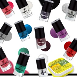 PERPAA® Premium Gel Based Nail Polish Set of 12 Pcs 5ml each x 12 Pcs, MultiColor Combo with FREE NAIL WIPES (Multicolor Combo no.32)