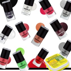 PERPAA® Premium Gel Based Nail Polish Set of 12 Pcs 5ml each x 12 Pcs, MultiColor Combo with FREE NAIL WIPES (Multicolor Combo no.43)