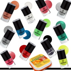 PERPAA® Premium Gel Based Nail Polish Set of 12 Pcs 5ml each x 12 Pcs, MultiColor Combo with FREE NAIL WIPES (Multicolor Combo no.51)
