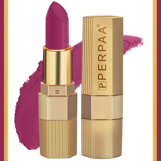PERPAA® Xpression Sensational Creamy Matte Lipstick Weightless 7 Piece (5-8 Hrs Stay) Rust Brown ,Magenta ,Apple Red ,Nude ,Maroon ,Natural Pink ,Bold