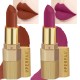 PERPAA® Xpression Sensational Creamy Matte Lipstick Weightless 2 Piece (5-8 Hrs Stay) Matte Rust Brown ,Matte Magenta