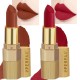 PERPAA® Xpression Sensational Creamy Matte Lipstick Weightless 2 Piece (5-8 Hrs Stay) Matte Rust Brown ,Matte Apple Red