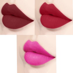 PERPAA® Xpression Sensational Creamy Matte Lipstick Weightless 3 Piece (5-8 Hrs Stay) Matte Red ,Matte Maroon ,Natural Pink