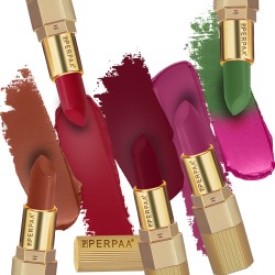 PERPAA® Xpression Sensational Creamy Matte Lipstick Weightless 5 Piece (5-8 Hrs Stay) Rust Brown ,Magenta ,Apple Red ,Natural Pink ,Bold Maroon